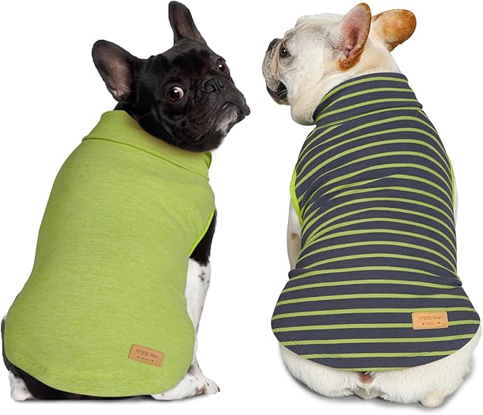 KYEESE 2Pack Dog Sweater Stretchy Dogs Clothes Soft Pets Clothes Warm Pet Coats Dog Sweaters for Small Dogs Male Turtleneck Small Pet Sweaters Pullover Pets Sweatshirt