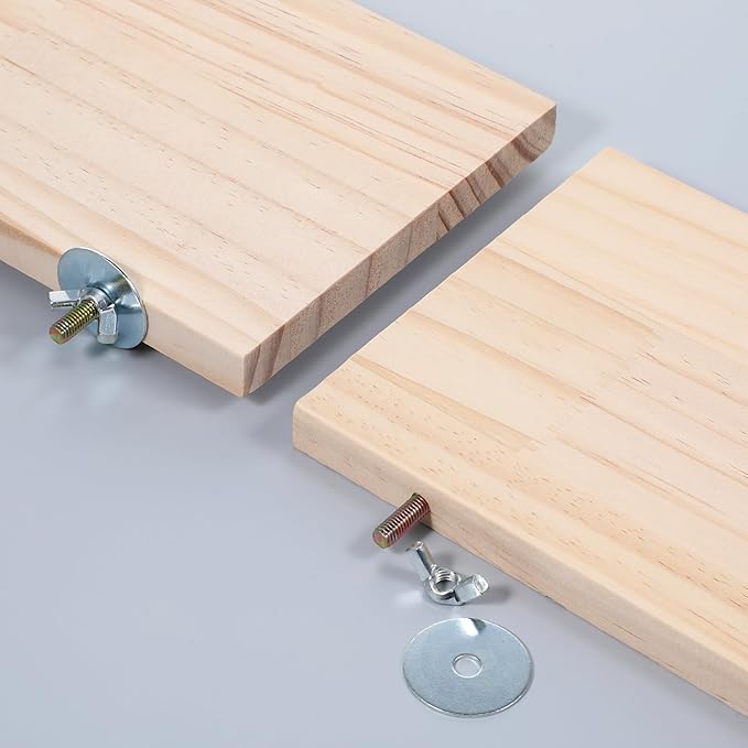 6 Pack Bird Perch Stand, Parrot Wood Platform 12.3×6.1 Inch Rectangle Wood Bird Platform for Parrots Birds Budgie Parakeet Cockatiel Hamster Chinchilla Gerbil