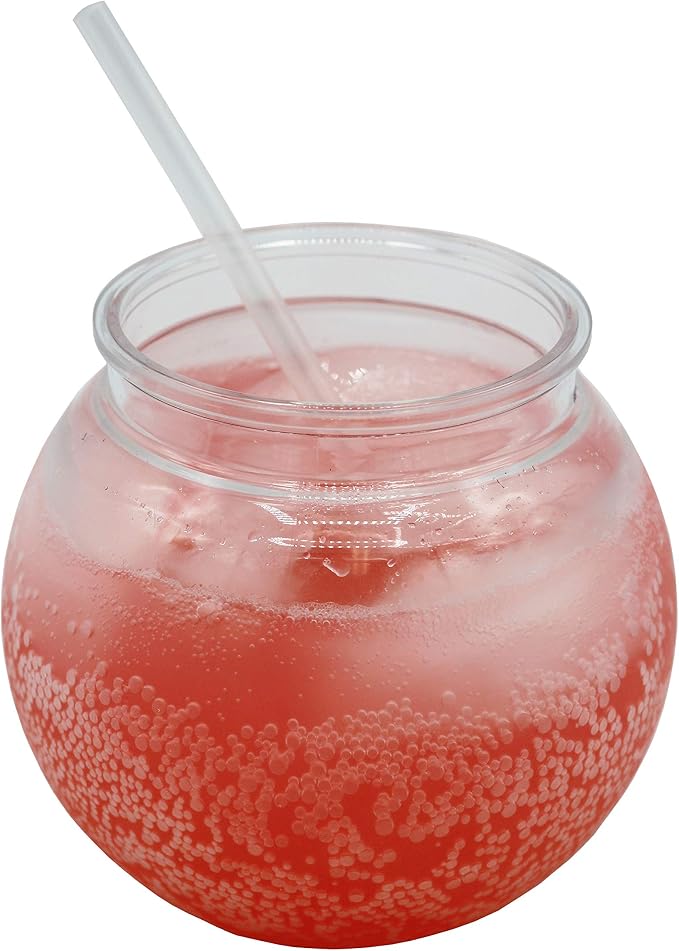 Creative Hobbies® 16 oz Clear Plastic Fish Bowls - 4 Inch (100 mm) Shatterproof Ivy Bowls for Carnival Games, Drinks, Candy & More - Pack of 12 (Pack of 2)