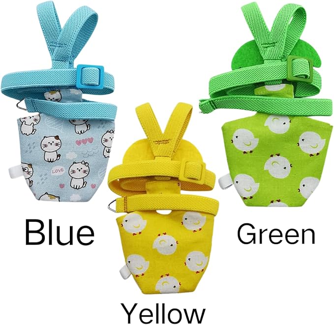 Adjustable Bird Diaper Harness Flight Suit Clothes with 80 Inch Flying Leash Rope for Parrots Conure Cockatiel (Blue,S)