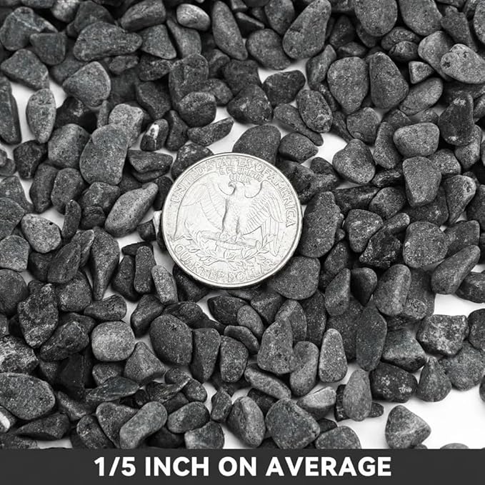 onlyfire 2lbs Gray Gravel Pebbles, 1/5" Natural Decorative River Rocks | Aquarium Gravel, Crushed Gravel Stone, For Indoor Plants, Vases, Succulents, Outdoor Garden Landscaping and Home Decor