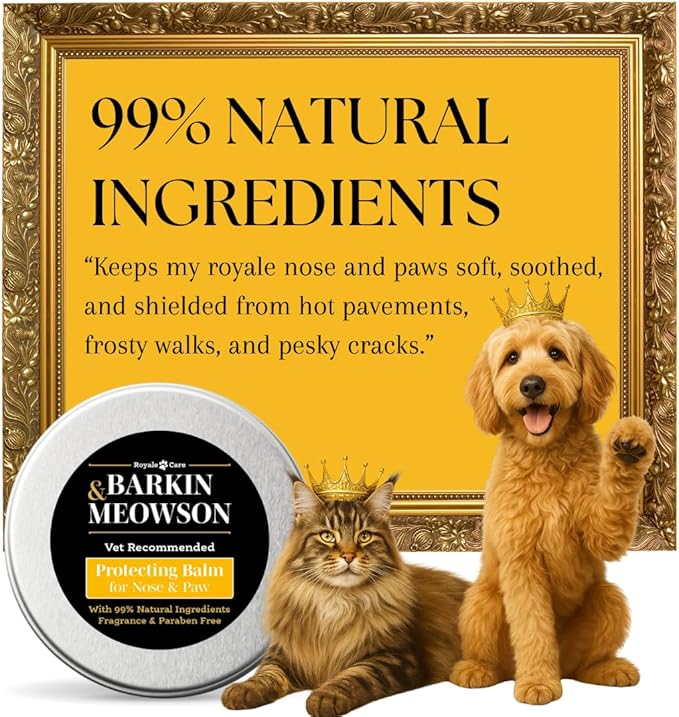 Barkin & Meowson Protecting Balm for Nose & Paw 60g / 2.12oz - 99% Natural Ingredients Balm for Dogs and Cats