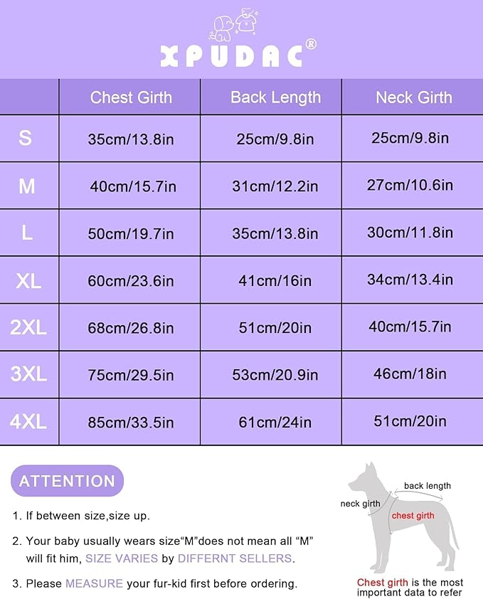 XPUDAC 4 Pieces Fleece Dog Sweaters Vest Warm Winter Dog Clothes for Small Medium Large Dogs Girl Soft Pullover Doggie Sweatshirt Puppy Cold Weather Jacket, 510-vest-XL