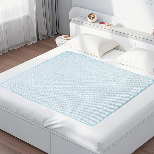 Bed Pads for Incontinence Washable, 40"x55" Large Reusable Waterproof Soft Wetting Underpad for Adults, Elderly, Seniors, Women, Kids & Pets, Machine Washable Pad for Bed, Sofa-Blue