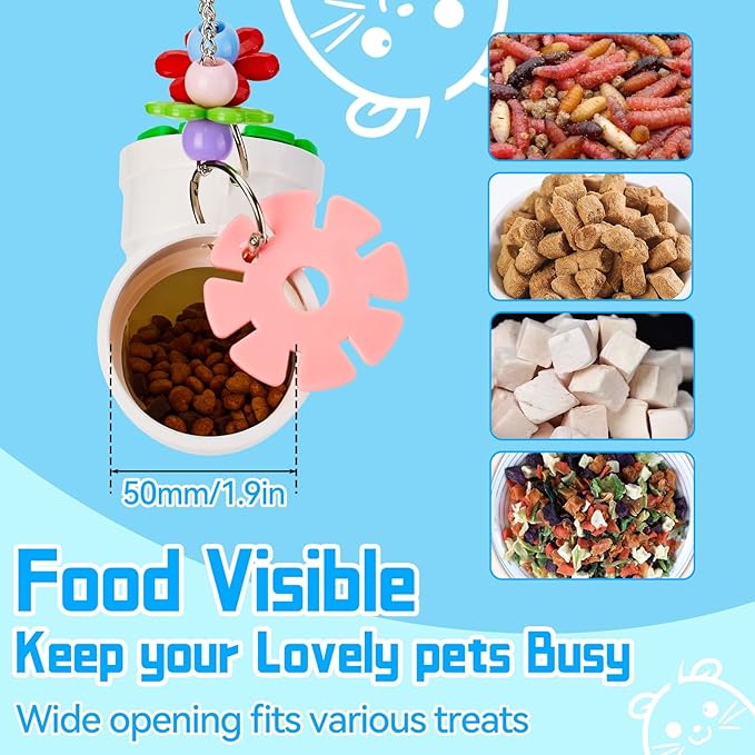 AOWPFVV Rat Enrichment Toys, Rat Foraging Toy for Various Treats, Slow Feeder Hanging Fancy Mice Cage Accessories Puzzle Toy More Healthy, Easy-Clean Rodent Toys for Rats, Mice or Parakeets