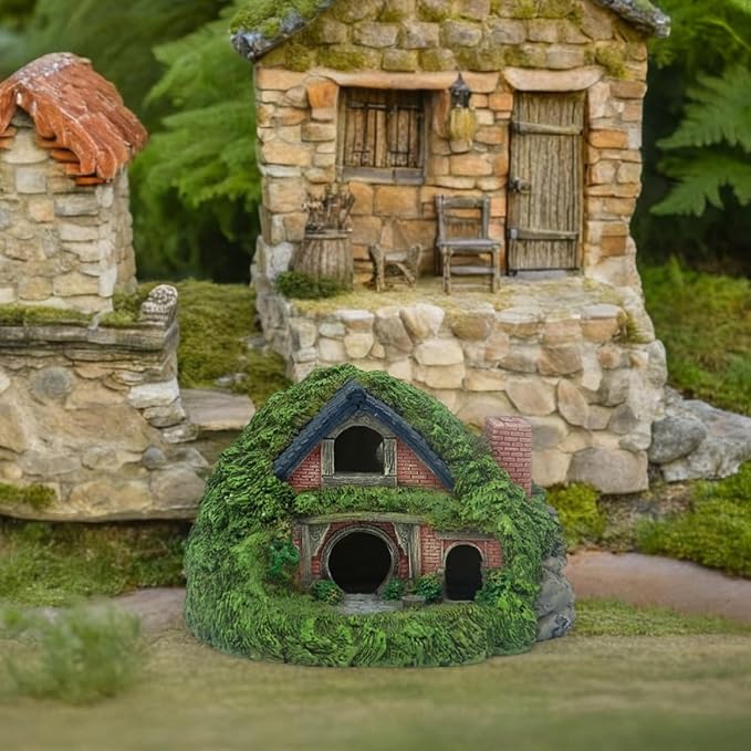 Resin Aquarium Decoration Roman Column Castle Fish Tank Ornament Betta Fish Hideout Cave Providing Hiding and Swimming Spaces in Underwater Landscape