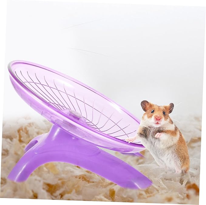 Silent Hamster Exercise Wheel 12-inch Flying Saucer for Hamsters Hedgehogs and Gerbils Design for Indoor Play