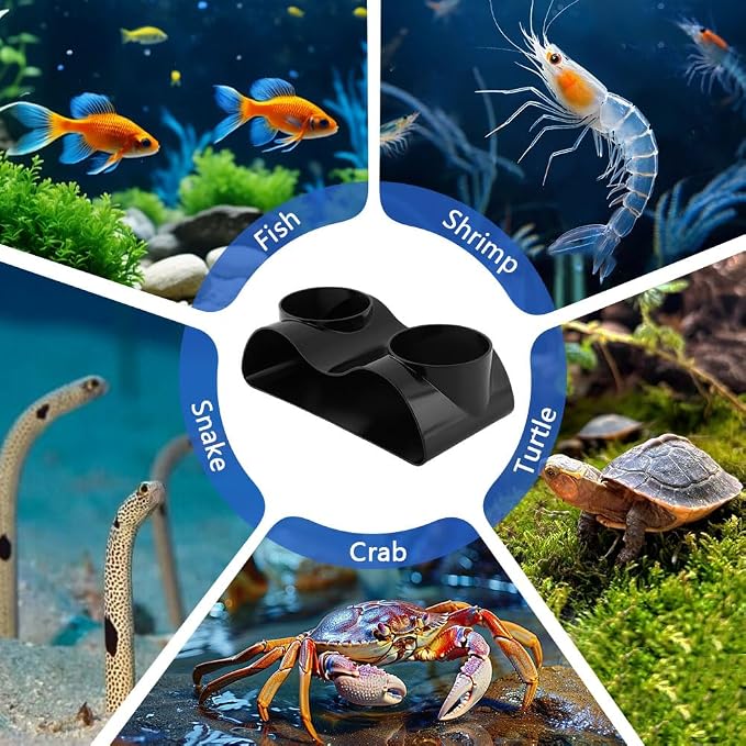 Aquarium Underground Tunnel Cave Fish & Shrimp Under Gravel Tunnel Aquarium Cave Hideout Shrimp and Fish Hiding Caves Shrimps Hideout(Size:Double Holes)