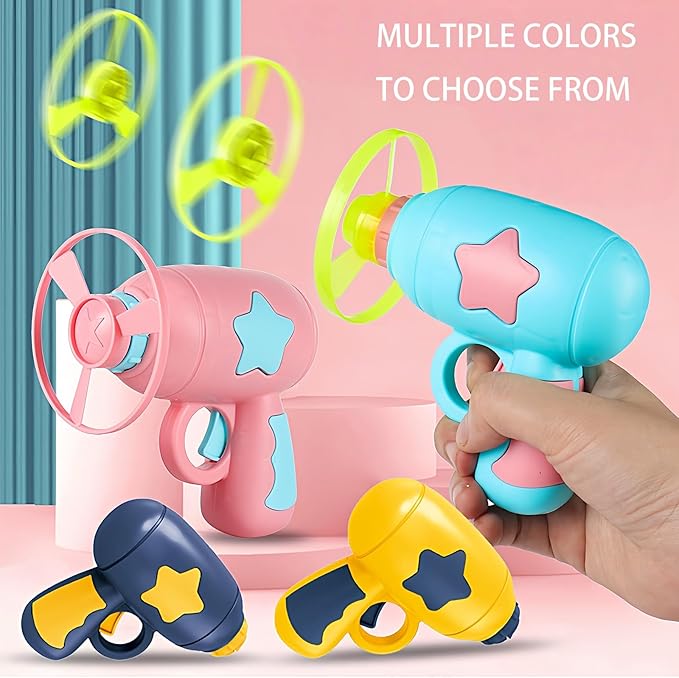 Flying Cat Toy for Indoor Kitten, Interactive Cat Fetch Toy with 1 Light Up Spinning Tops, and 5 Propellers, Flying dis Toy for Training Chasing