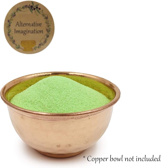Alternative Imagination Lime Green Fine Colored Sand for Ritual Use, Zen Gardens, Incense Burners, Smudging Bowls, Unity Ceremonies, Mandalas, Spiritual Practices, Arts & Crafts (1 Pound)