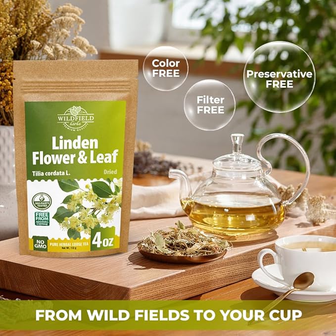 4 oz Linden Tea Dried Linden Flower Tea Blossom Herbal (Tilia Cordata) - 113g Herb Lipa Tila