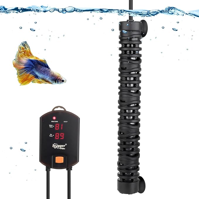 hygger Aquarium Arowana Heater,300W Removable Shell Submersible Fish Tank Heater with LED Digital Display,800W for 25-80 Gallon Medium and Large Freshwater and Saltwater Fish Tank