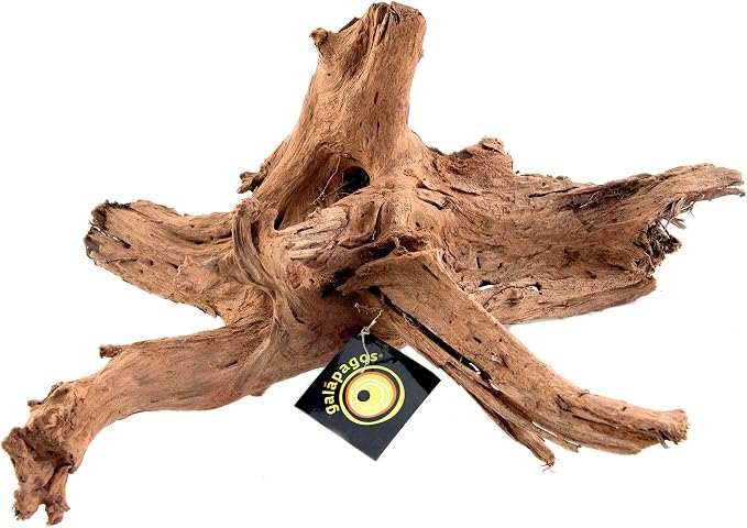 Galápagos (05285) Sinkable Driftwood Bed, Natural, Medium/11-13"
