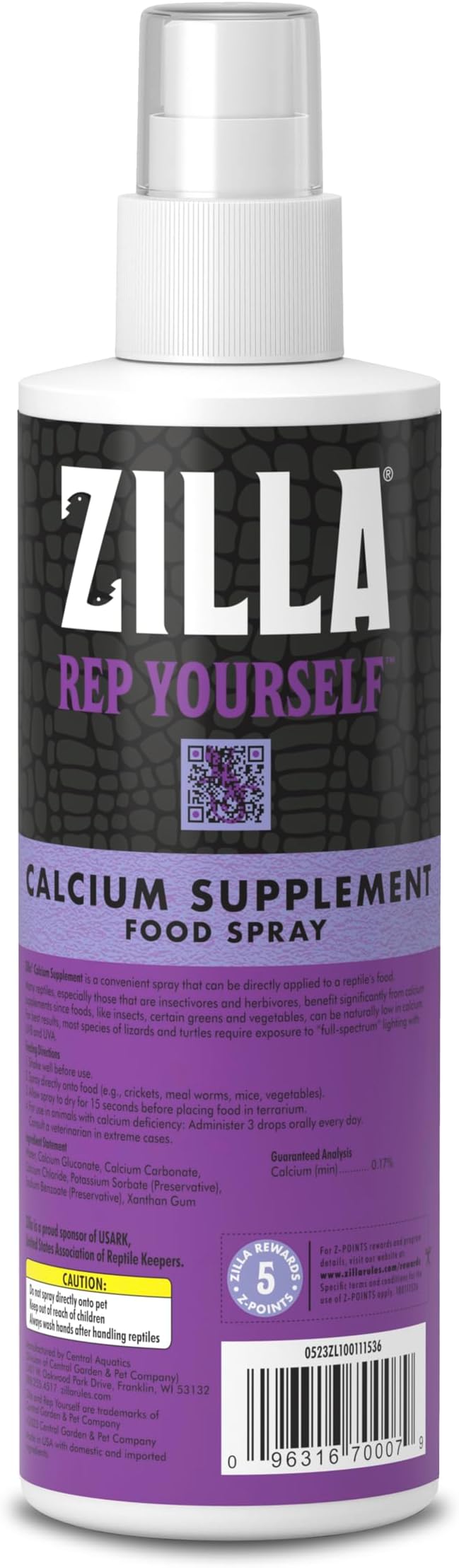 Zilla Calcium Supplement Spray 8 oz.