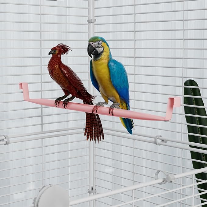STILLCOVE Standing Large Bird Cage, Parakeet Cage with Detachable Stand & Wheels, Wide Flight Birdcage for Parrot Cockatiel Conure Budgie Canary Finch Lovebird