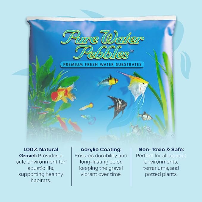 Blakberry Glo Aquarium Gravel - 5 lbs - Non-Toxic, Colorfast, Vibrant Substrate for Aquariums, Terrariums, Ponds & Crafts