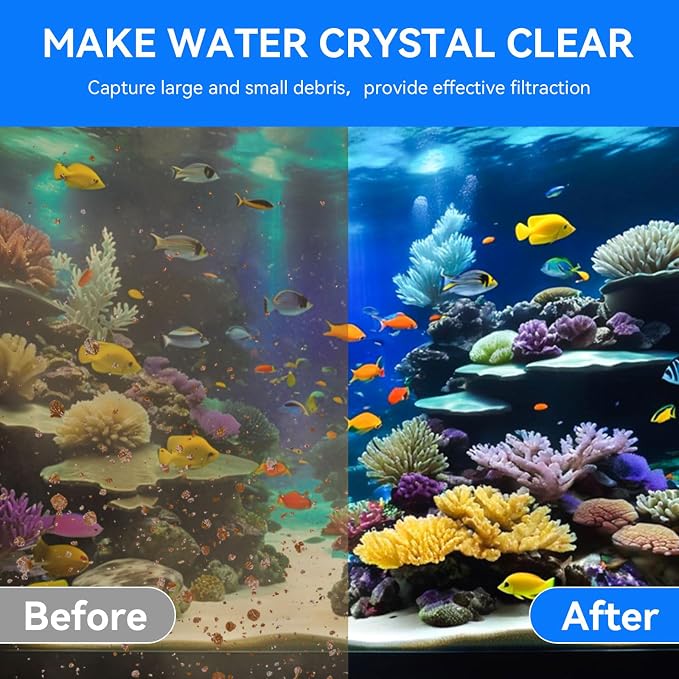4 Pack Sponge Filter Media Pad Replacement for Penn-Plax Cascade 300 GPH Hang On Filter Aquarium Bio Sponge Filters Parts Filter Sponge Filter Foam for Aquarium Fish Tank Sump Turtle Tank Part#CPF510