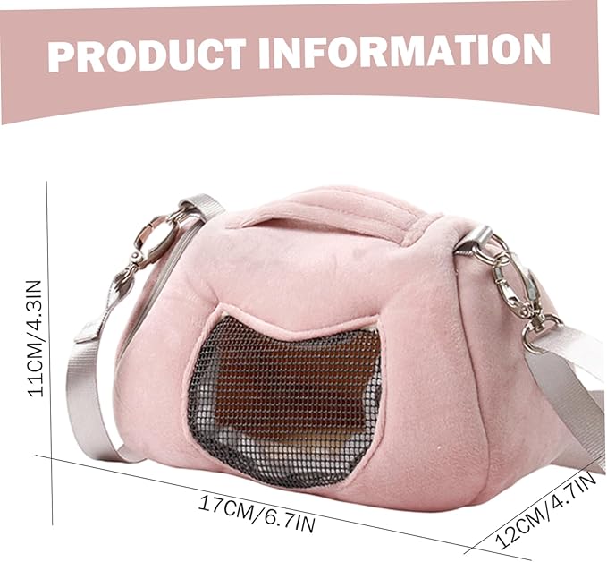 Small Pet Carrier Bag with Adjustable Shoulder Strap Hamster Travel Cage Breathable Portable Travel Carrier for Birds Guinea Pig|Carriers