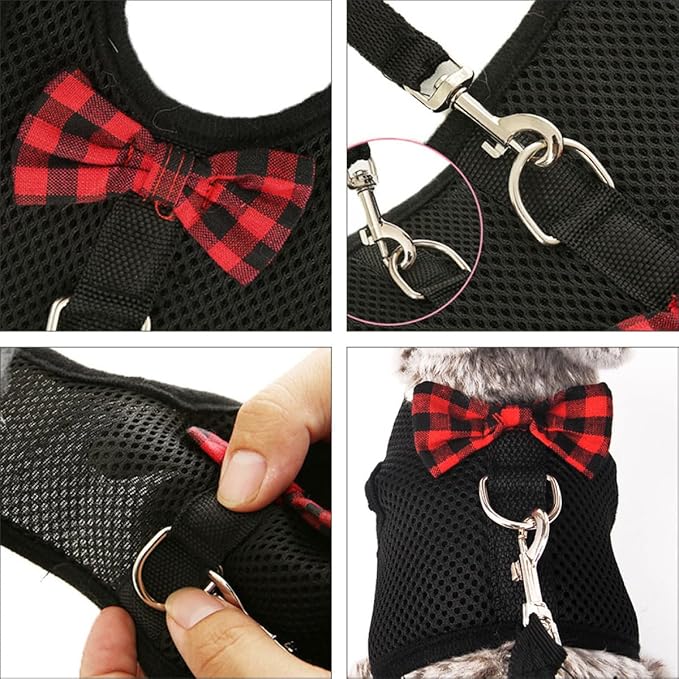 BESTonZON Pet Harness Vest Breathable Mesh Dog Chest Strap Adjustable L Size 35-40cm for Rabbits Guinea Pigs Squirrels Small Animals Walking Harness