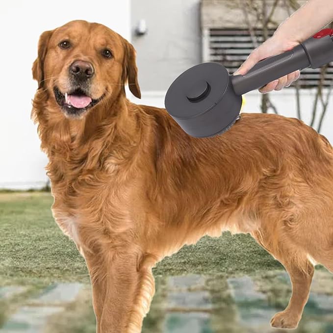 Vacuum Pet Hair Brush, Attachment Efficient Pet Grooming Tool for Dogs Cats Compatible with V6 V7 V8 V10 V11 V15 Made of Durable ABS Material
