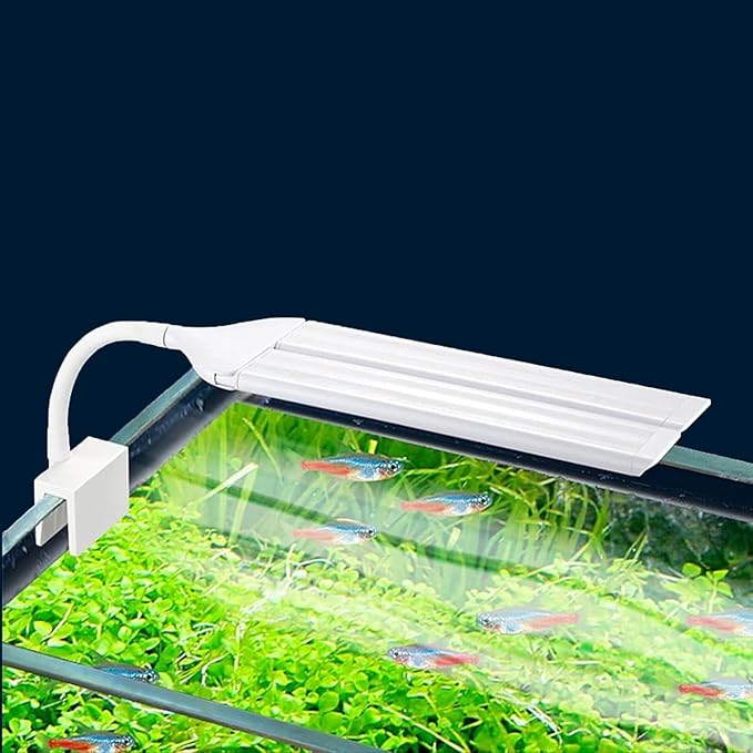Led Aquarium Light Clip on Fish Tank Light Full Spectrum Plants Lights with Timer Auto On Off, 3 Colors Mode, 360° Adjustable 2 Light Bar, Aquarium Lamp Suitable for 16-32 Inch Fish Tank