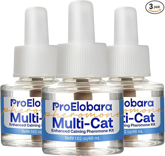 Cat Calming Pheromone Diffuser Refills: Cat Calming Pheromones Diffuser Refills - Reduces Stress & Anxiety Calming Pheromone Diffuser Refill for Cat - 3 Refills / 90 Day Supply
