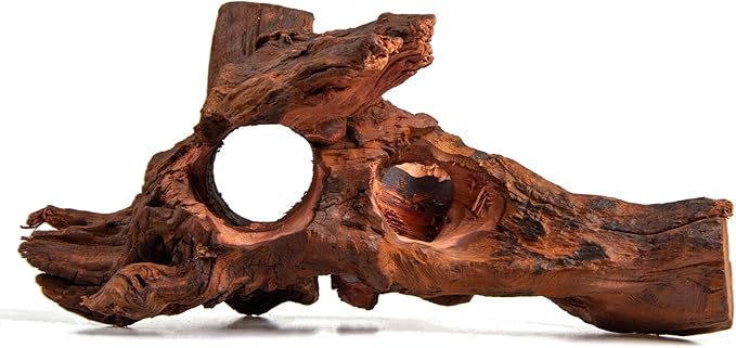 emours Porous Natural Driftwood for Aquarium, Aquascaping Driftwood with Holes, Hand-Selected Tunnels & Hideouts, Aquascaping Hardscape, Terrarium Reptile Décor, No Paint or Resin (12-16" (30-40 cm))