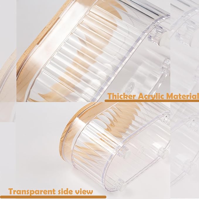 Transparent Oval Hamster Sand Bath Box for Hamster Cage Accessories, Digging Sand Container with Climbing Ladder, Large Sandbox for Hamsters Dust Bath and Play Sand, Large