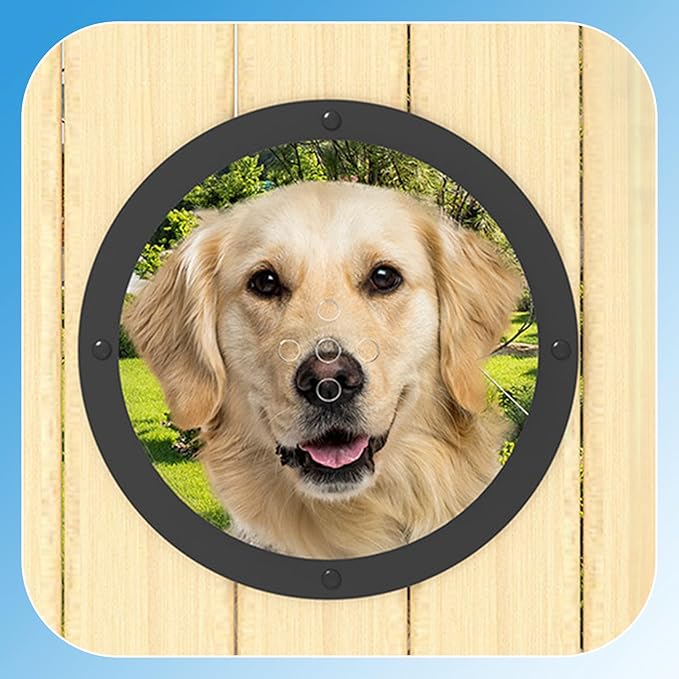 2 Pack Dog Fence Window with Air Holes Clear Pet Bubble View Dome Door Peek Small Round Window for Doggie/Cat/Horse Outside Playground Garden Diameter 12.44 Inch Deep 4.92 Inch