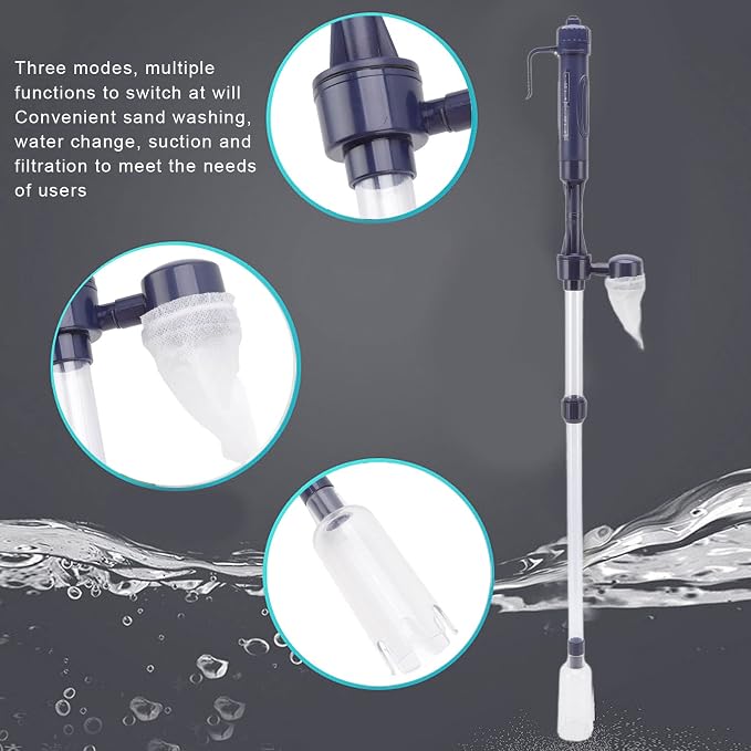 AYNEFY Aquarium Gravel Cleaner,Electric Fish Tank Water Change Fish Tank Sand Vacuum Cleaner Aquarium Siphon Vacuum Cleaner for Gravel Sand