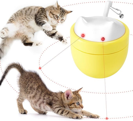 Pawingcat Cat Laser Toy Automatic Dual Laser Points Interactive Cat Enrichment Toys for Indoor Cats 3 Modes Lazer for Cats Birthday Gift