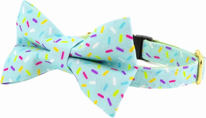 Ultra Joys Breakaway Cat Collar with Bells - Boy & Girl Kittens Collar Kit with Bowtie - Large