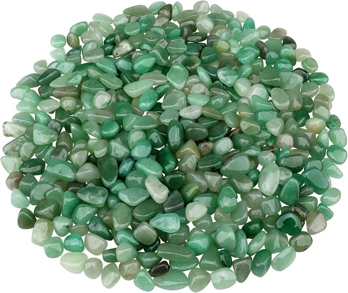 Aquarium Gravel 0.96LB Succulent Rocks Natural Pebbles Vase Filler Home Fish Tank Decor Crushed Stones Quartz Tumbled Polished Bulk - Green Aventurine