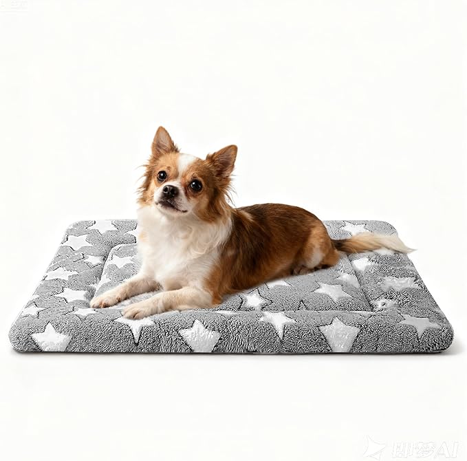 pobopobo Dog Bed Mat, Reversible Crate Pads for Small/Medium/Large Dogs & Cats Sleeping, Portable & Soft, Dog Beds Crate Pad M(30"*20"*1.5")
