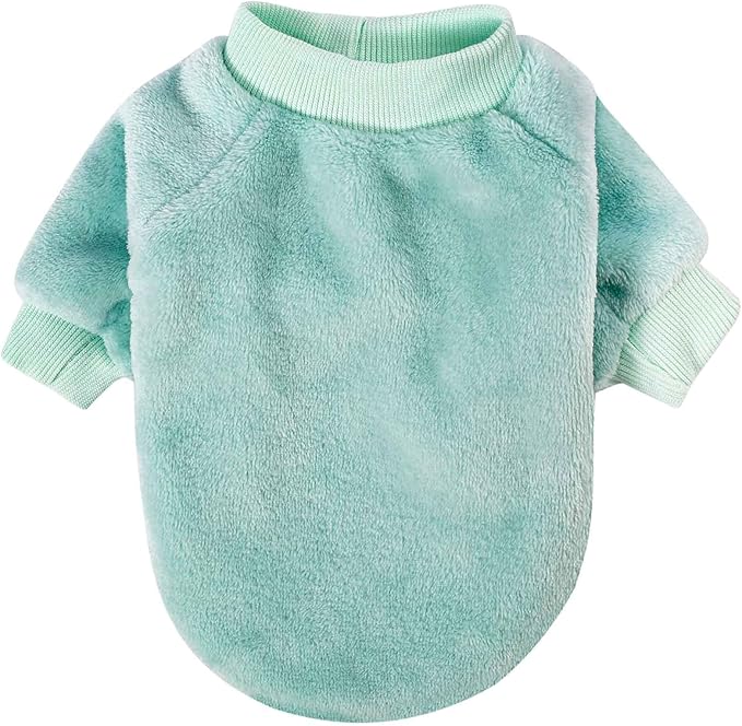 FabriCastle Dog Sweaters, 3-Pack Dog Clothes for Small Dogs Male & Girl, Soft and Warm Pet Coats XXS - XXL, Winter Pet Jackets, Doggy Apparel Costumes, Puppy Outfits (Beige,Light green,Yellow, Medium)