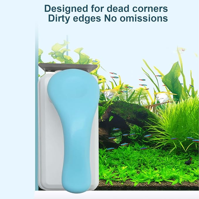 Aquarium Magnet Glass Cleaner Double-Sided Magnetic Effective Algae Removal | Aquarium Fish Tank Scraper for Aquarium Glass Cleaning Double-Sided Effective Algae Removal Scraper Cleaner Tool