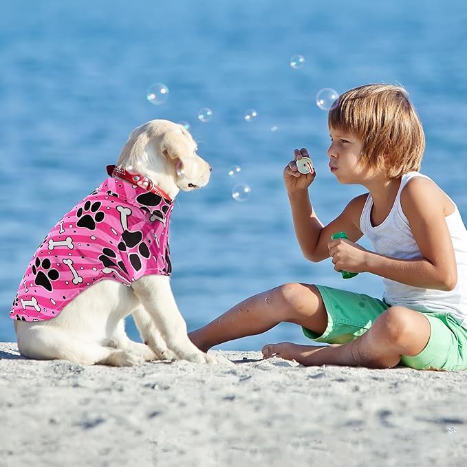 Weewooday 4 Pieces Small Pet Summer T-Shirts Hawaii Style Floral Pet Dog Shirt Breathable Cool Clothes Beach Seaside Puppy Sweatshirt for Puppy(Bright Style,Xs)