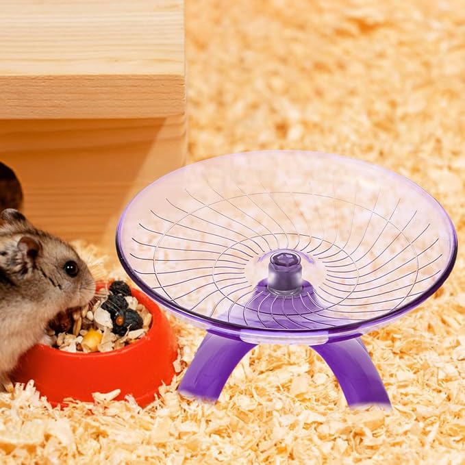 POPETPOP Silent Hamster Running Wheel 7 Inch Exercise Wheel for Small Pets Including Hamsters Gerbils Hedgehogs Squirrels Quiet Fitness Toy for Pet Activity