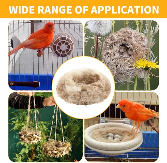 Balana 40g Building Mat Pigeon Natural Mixing Bird Nesting Material Cushion Cage Liner, Bird Nest Nesting Liners Great for Nest Building and Hideouts