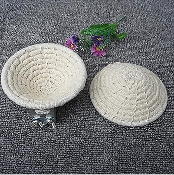 Handmade Cotton Rope Bird Breeding Nest Bed for Budgie Parakeet Cockatiel Parakeet Conure Canary Finch Lovebird and Small Parrot Cage Hatching Nesting Box (Cotton Rope)