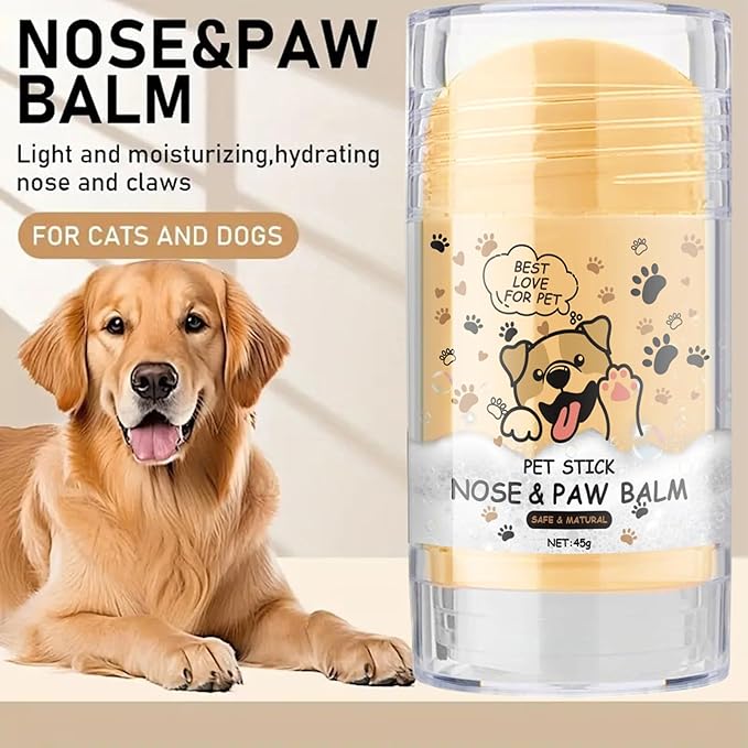 Dog Paw Balm, Hydrating Nose Stick, 1.46x2.95 Inch Strong Build Gear, Lick-Safe Tool, Stylish Winter Aid with Compact Design, Nourishing Helper for Puppies Kittens Cats Adults Indoor Backyard and Yard