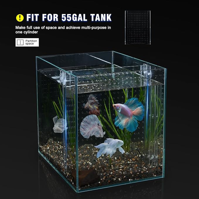 Acrylic Fish Tank Divider for 55 Gallon Aquarium, 55gal Tank Separator
