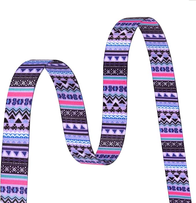 MarukoPet Dog Collar and Leash Set, Adjustable for Small Medium Large Dogs Puppy, Cute Design with Bohemia Floral Tribal Geometric Patterns Boys Girls Dog Collar(Purple Bohemia Set,XS)