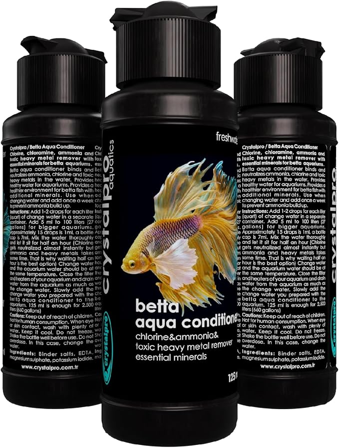 Crystalpro Betta Water Care Bundle - Betta Minerals and Betta Water Conditioner Bundle 4.22 Oz Each