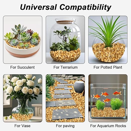 Fish Tank Rocks,Virekm River Rocks, Decorative Ornamental Pebbles Garden Landscaping Stones Gravel Filler for Home Decoration Flower Bed Fish Tank Plants Vases Succulents