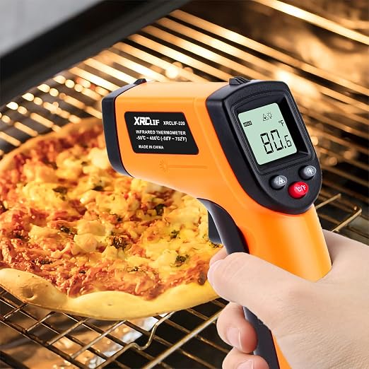 Infrared Temp Gun Thermometer, Non-Contact Digital Laser Infrared Thermometer Temperature Gun, IR Thermometer Heat Temperature Reader Gun (-58°F ~ 752°F)