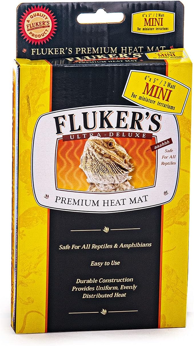 Fluker's Premium Heat Mat for All Reptiles and Amphibians, Mini 4"x5"