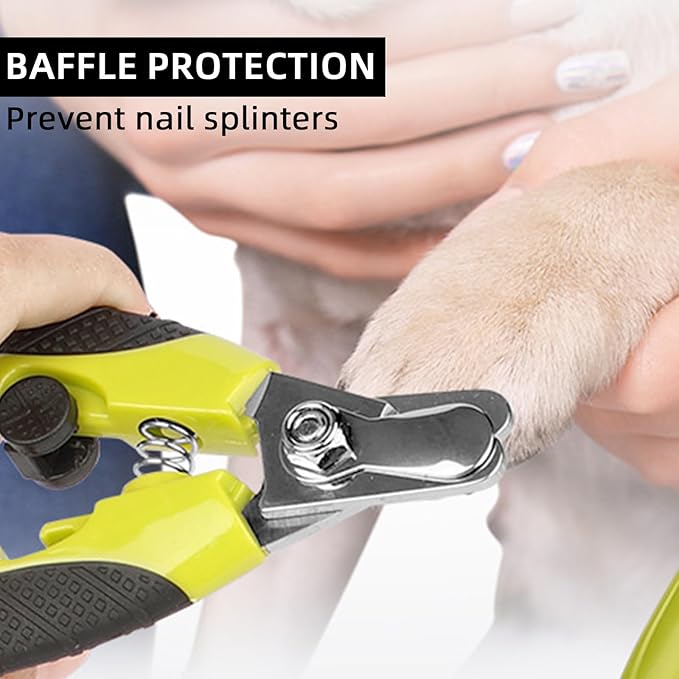 Green Dog Nail Clipper&File Set Plier Style Dog Claw Clippers with Safety Guard Heavy-Duty Dog Toenail Clippers Professional Pet Nail Trimmers for Small Medium Large Dogs and Cats