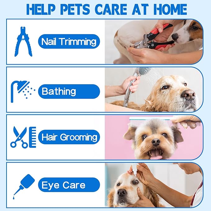 Supet Cat Grooming Hammock, Dog Hanging Harness for Nail Trimming Doorframe, Pet Holder Restraint for Clipping Nails, Pet Hoist Sling for Cutting Nails, Ear & Eye Cleaning, Medicine at Home (2XS)