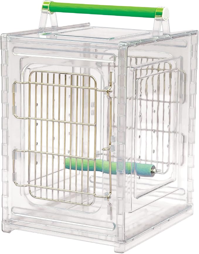 CaitecPerch & Go Polycarbonate Bird Carrier, Clear View Travel Cage